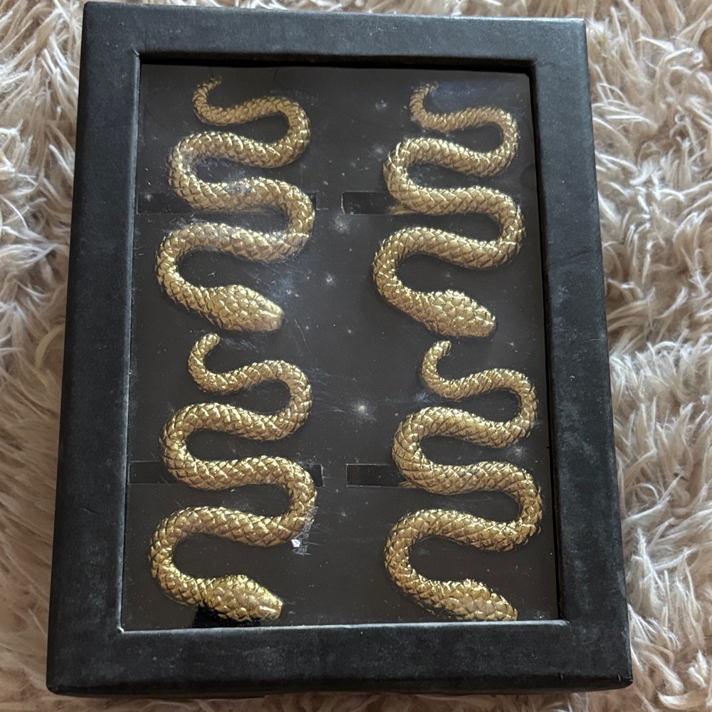 Rachel Zoe Gold Snake Napkin Rings- Set of 4